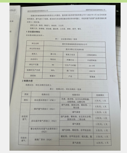 2023年5月锅炉、活化窑炉、废水、综合制剂排口检测报告(图3)