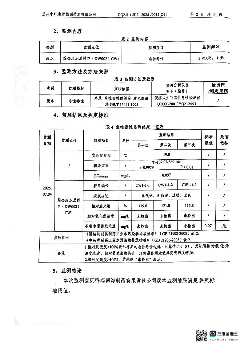 2025年三季度急性毒性检测报告(图4)